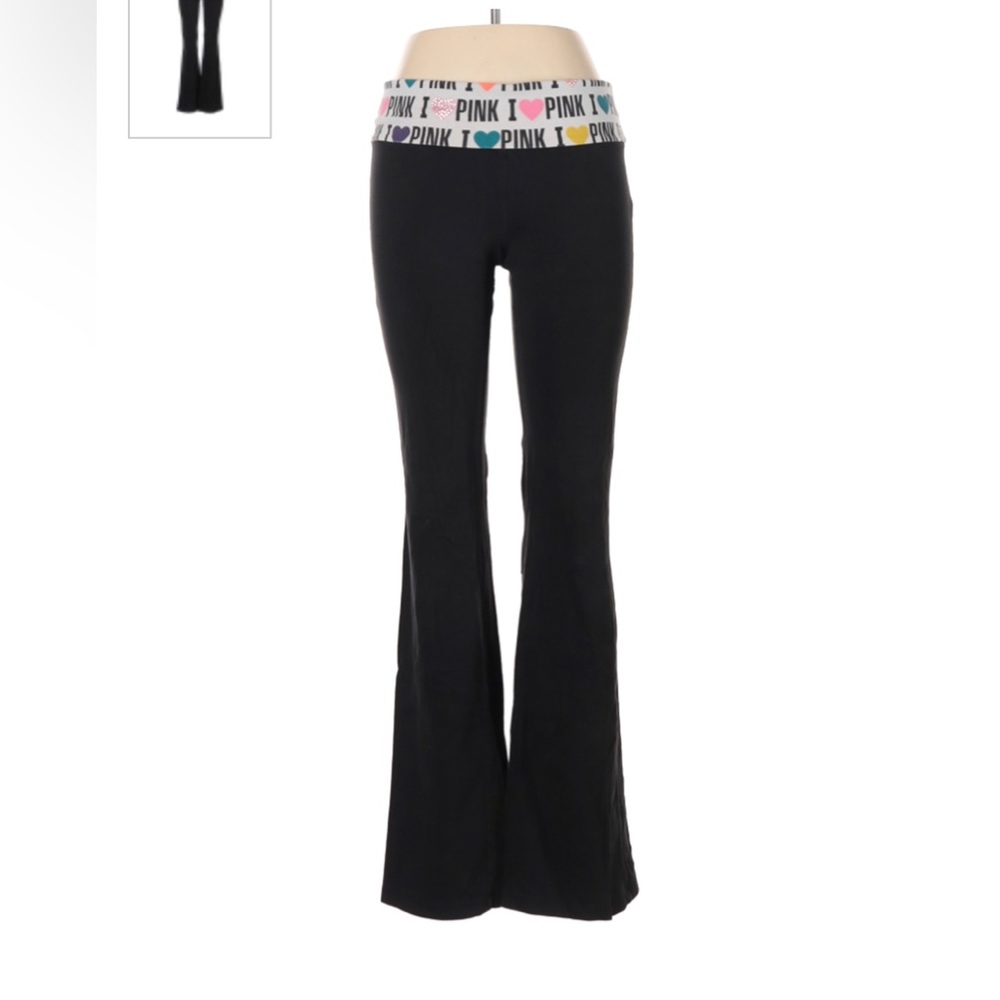 PINK Foldover Flared Leggings